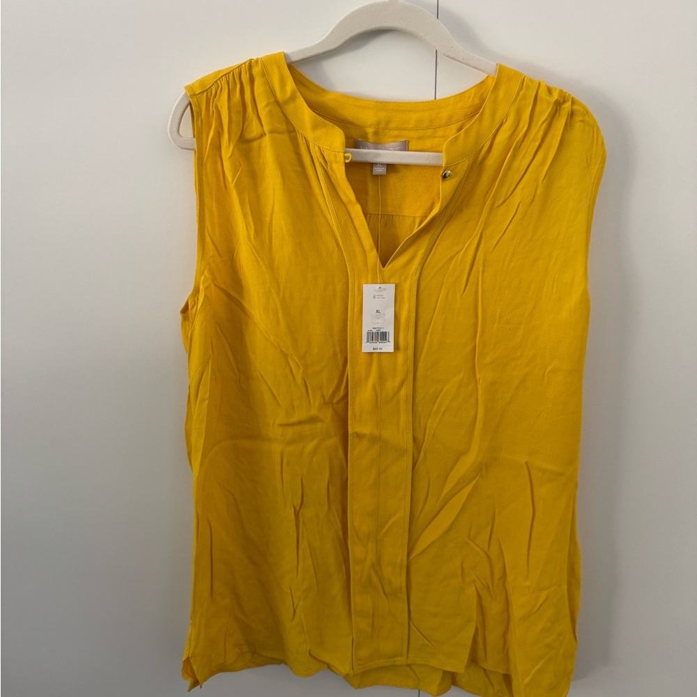 NWT - Banana Republic Yellow Sleeveless Women's Top